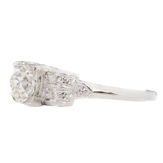 Circa 1910s GIA 1.10ct Old European Brilliant Diamond Engagement Ring