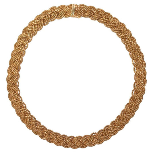 Vintage 18K Yellow Gold Tiffany & Co. Weave Necklace