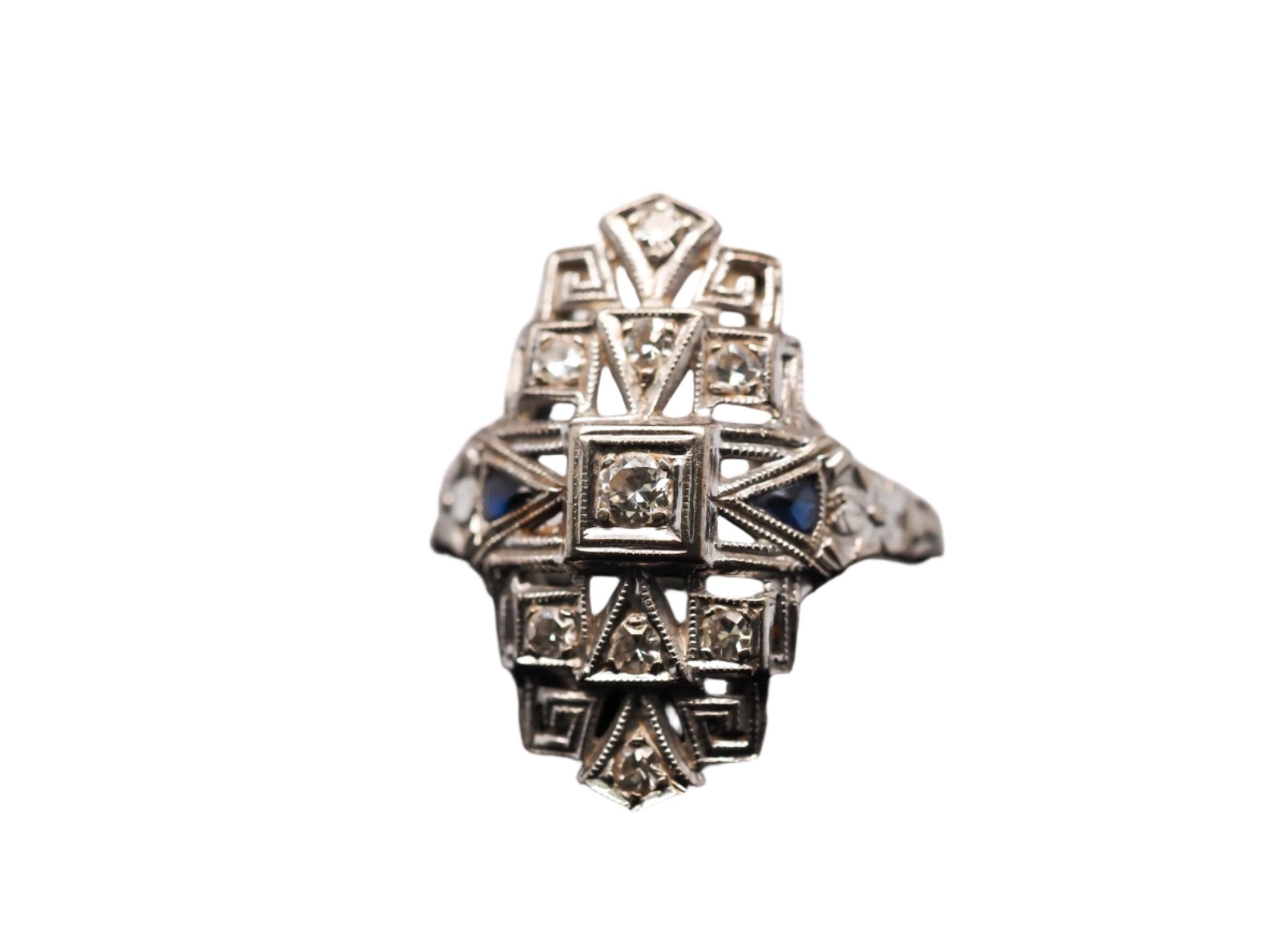 Art deco shield deals ring