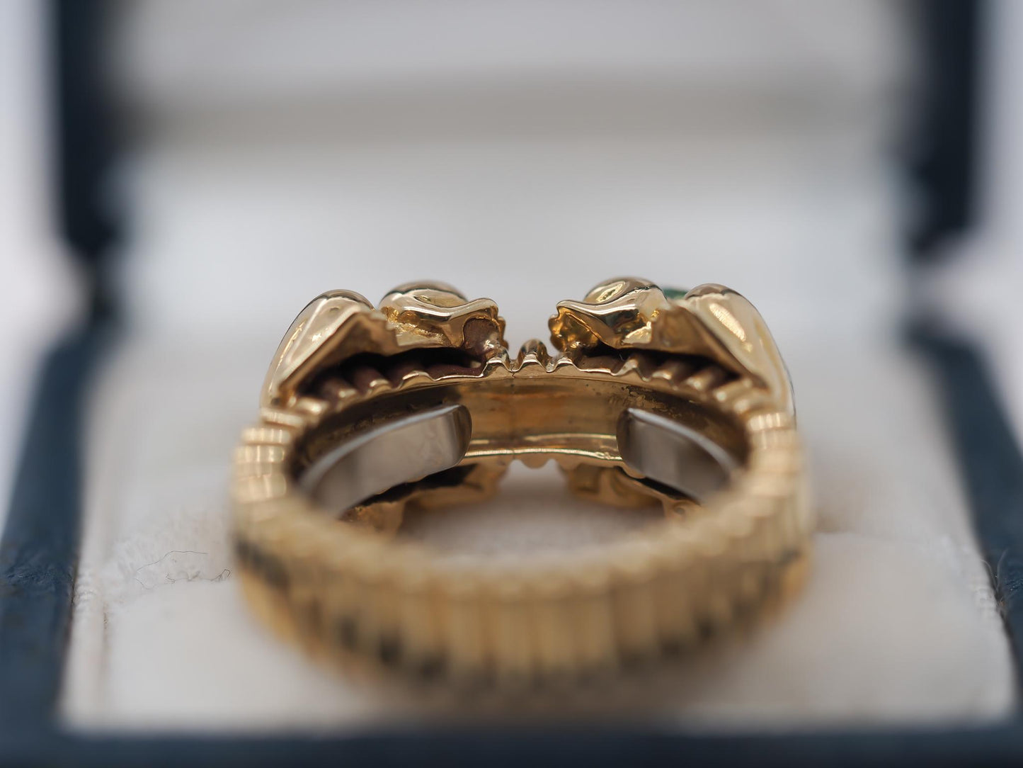 Vintage David Webb Double Frog Ring in 18K Yellow Gold