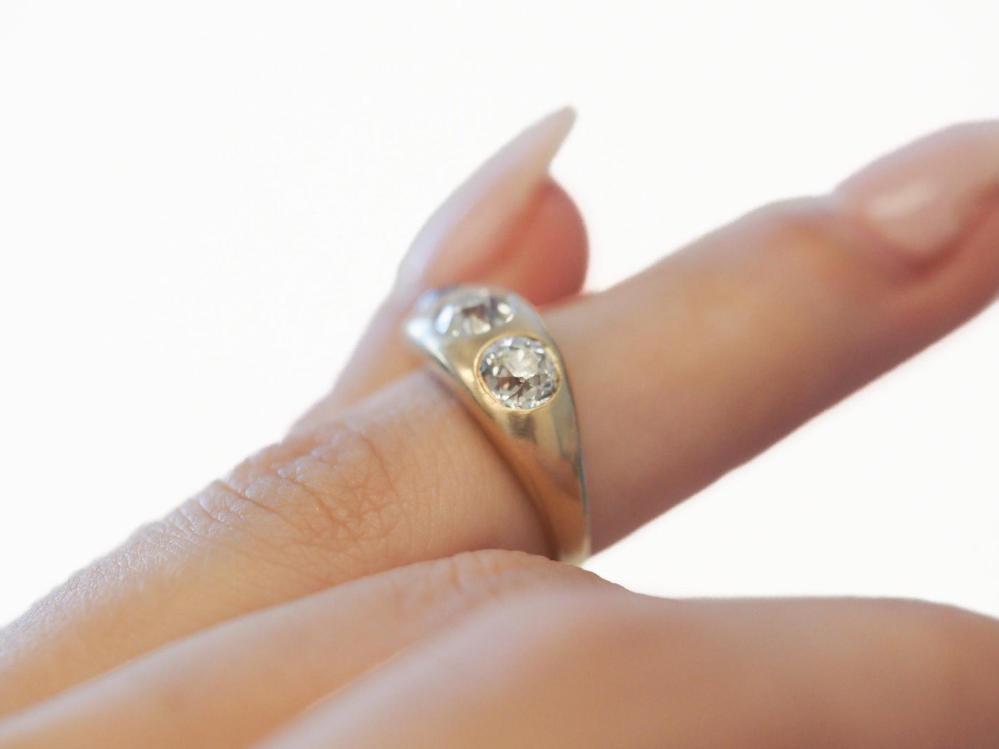 Circa 1900s Old European Brilliant Diamond Engagement Ring