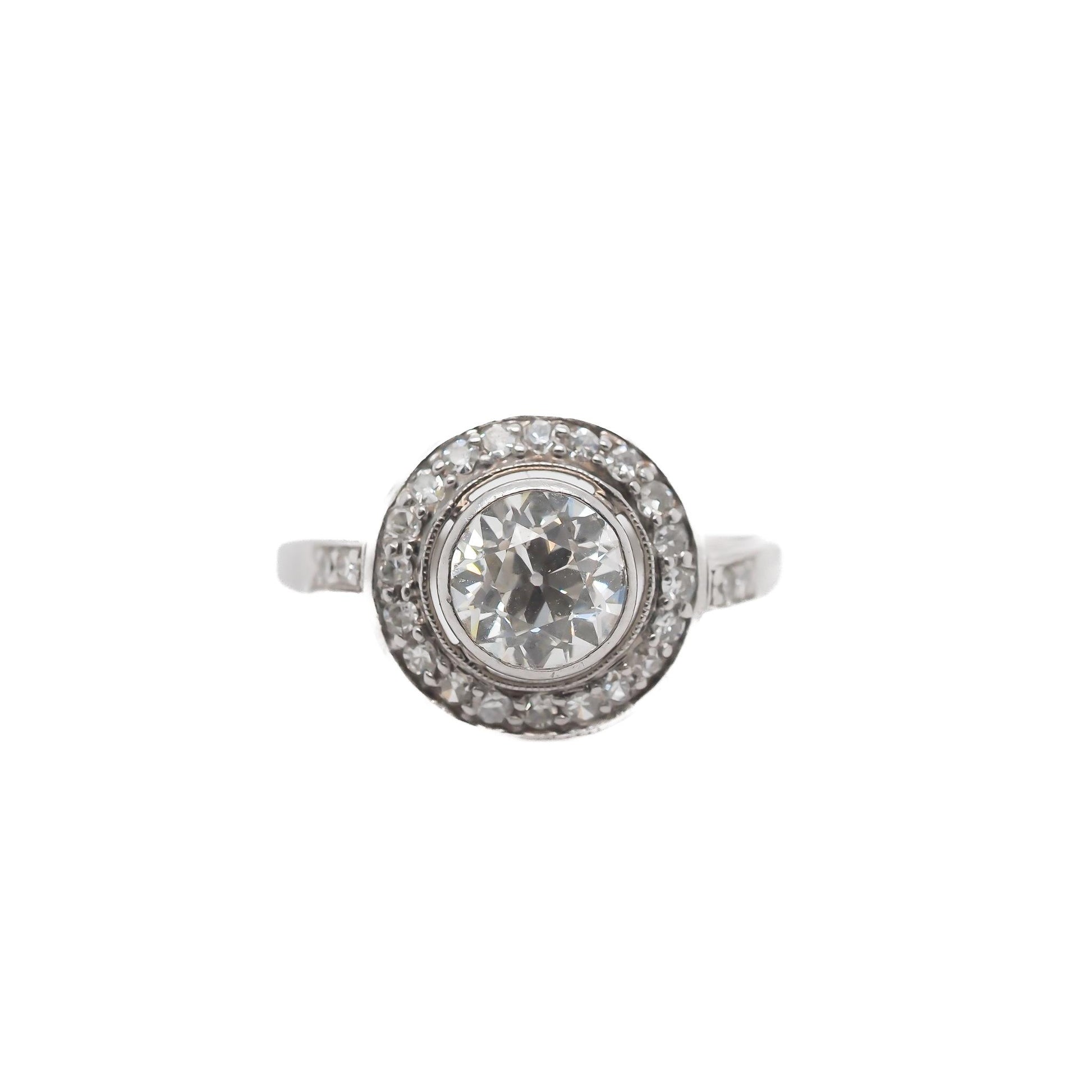 Circa 1930s 1.00ct Old European  Diamond Engagement Ring