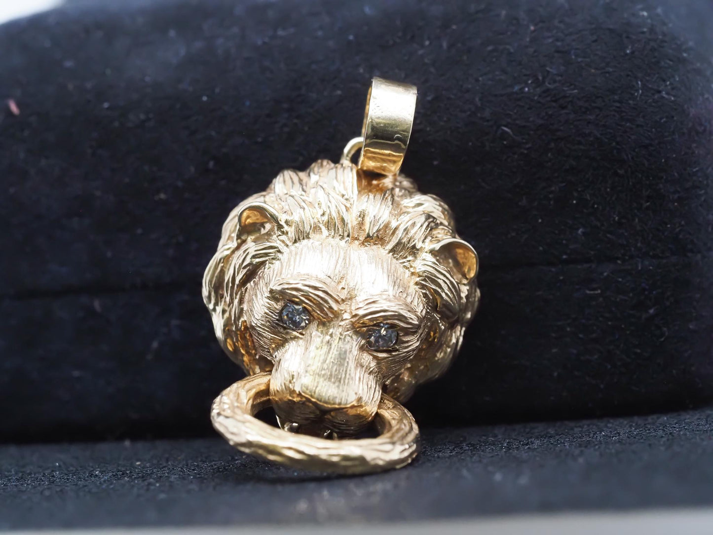 Van Cleef & Arpels Lion Doorknocker Pendant with Diamond Eyes