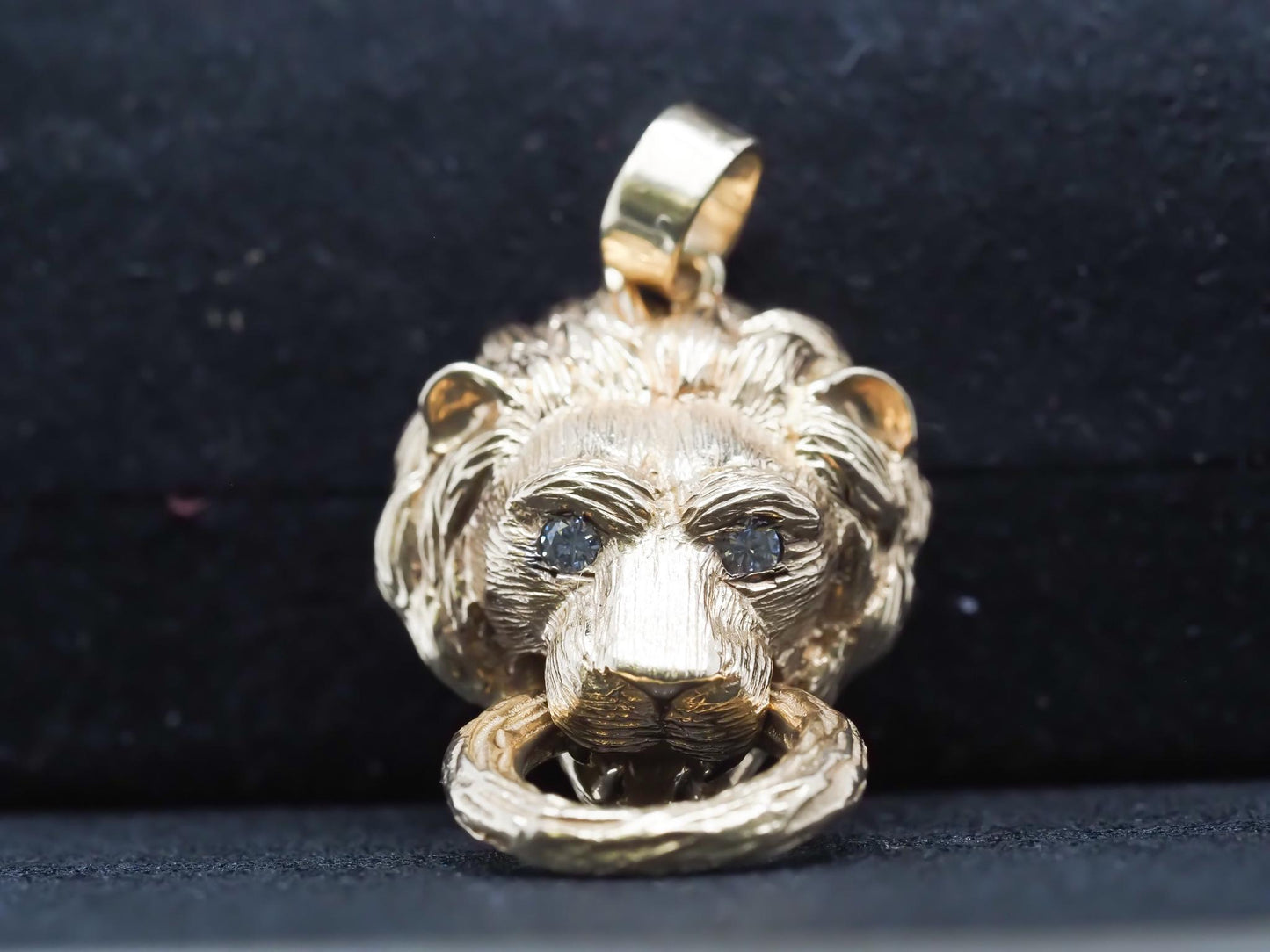 Van Cleef & Arpels Lion Doorknocker Pendant with Diamond Eyes