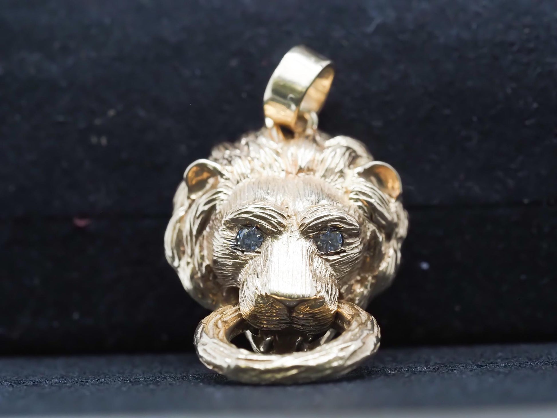 Van Cleef & Arpels Lion Doorknocker Pendant with Diamond Eyes