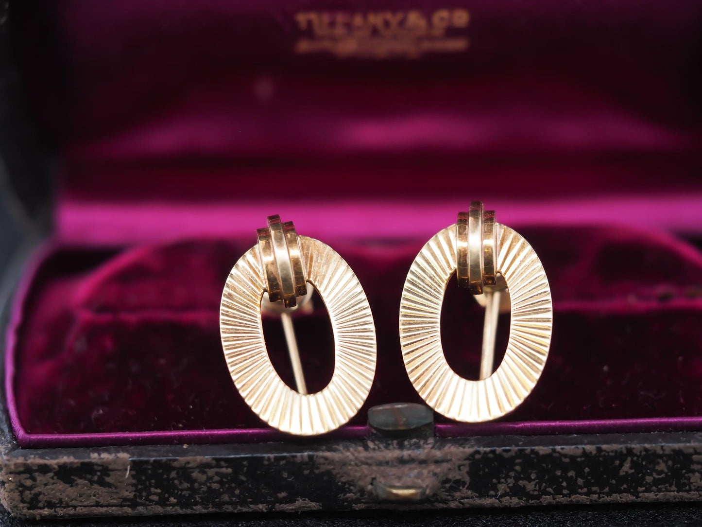 Vintage Tiffany & Co 14K Yellow Gold Earrings