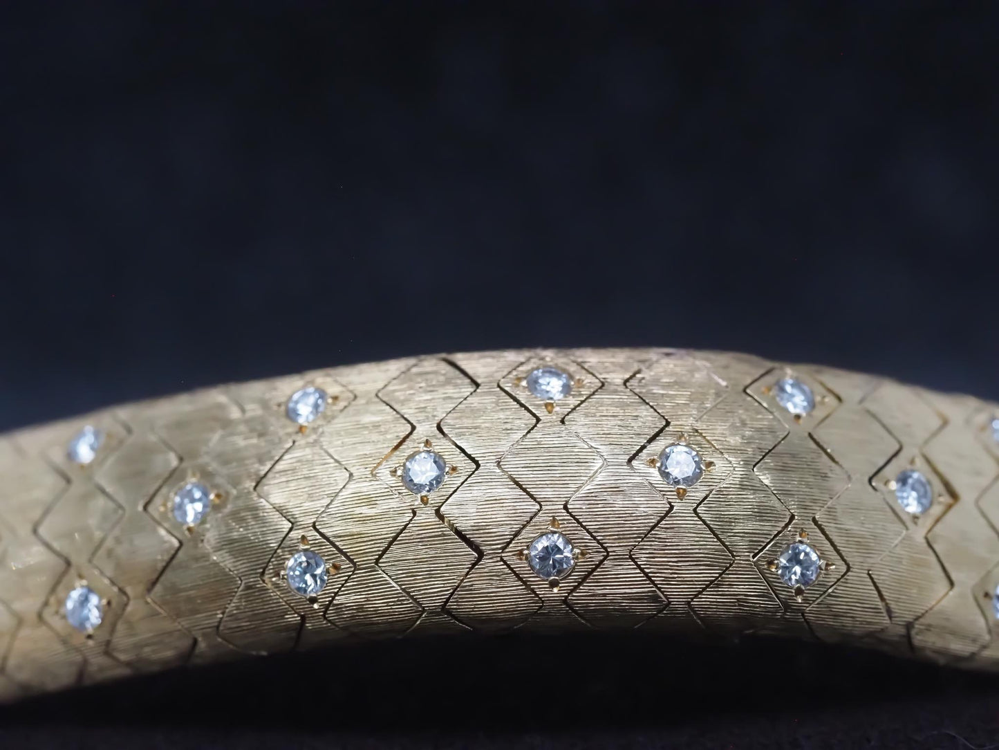 1950s Tiffany & Co. 18K Gold and Diamond  “Peek A Boo” Hidden Watch Bracelet