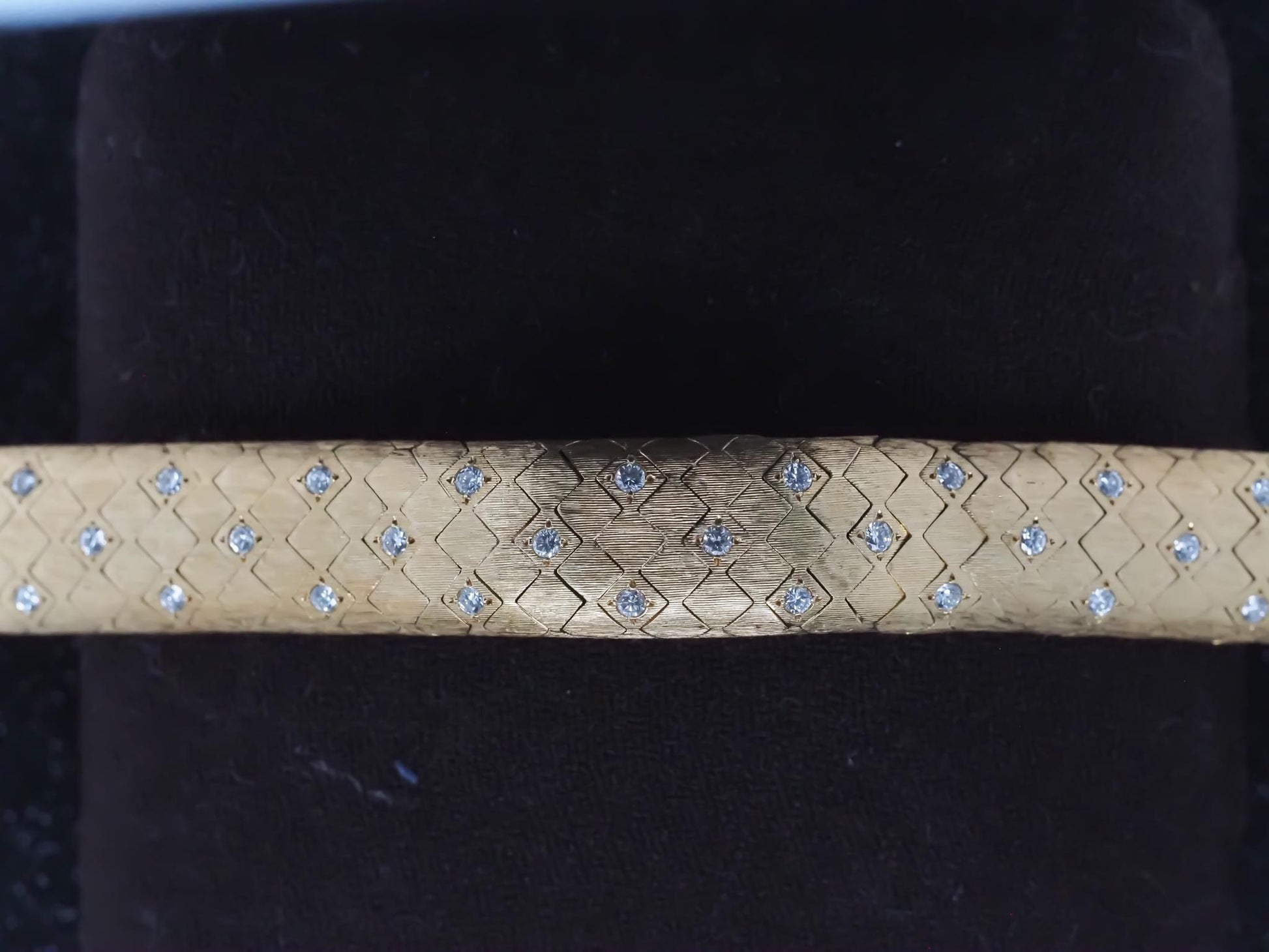 1950s Tiffany & Co. 18K Gold and Diamond  “Peek A Boo” Hidden Watch Bracelet