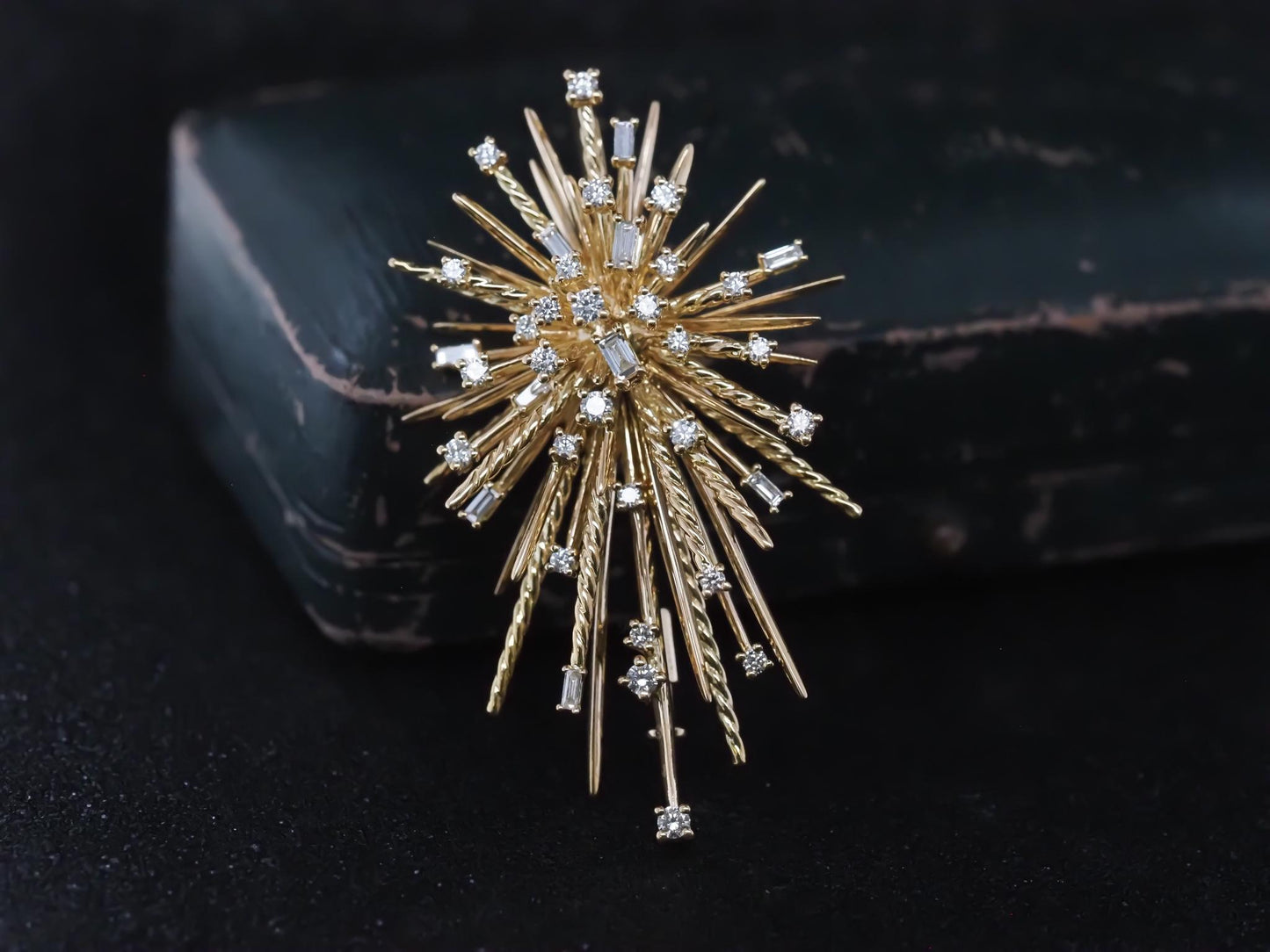 18K Yellow Gold David Yurman Supernova Brooch