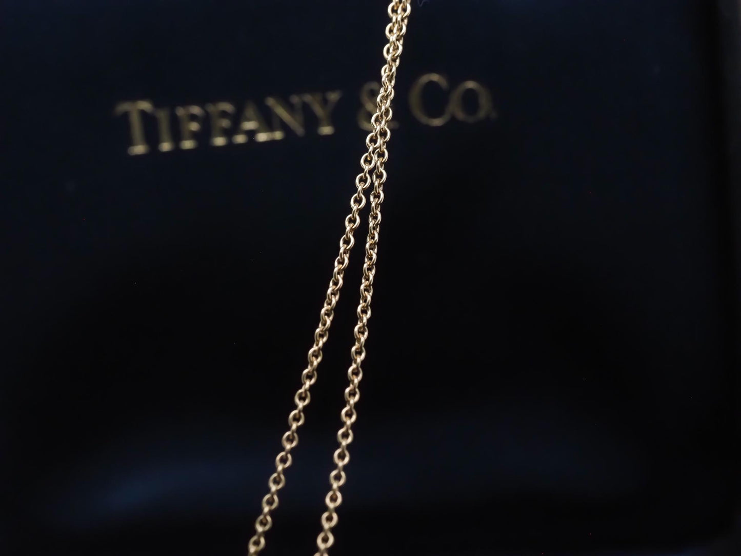 18K Yellow Gold XL Tiffany & Co. Elsa Peretti Heart Pendant Necklace