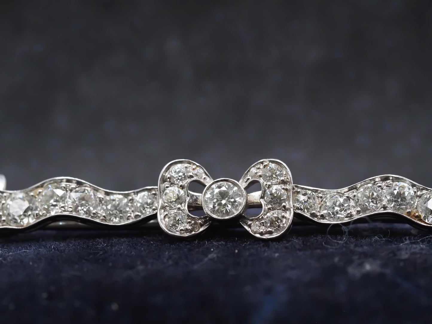 Edwardian Platinum Tiffany & Co. Old European Diamond Ribbon Brooch