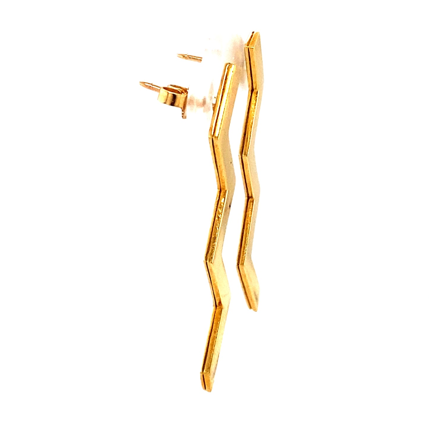 Tiffany & Co. Paloma Picasso 18K Gold Lightning Bolt Earrings