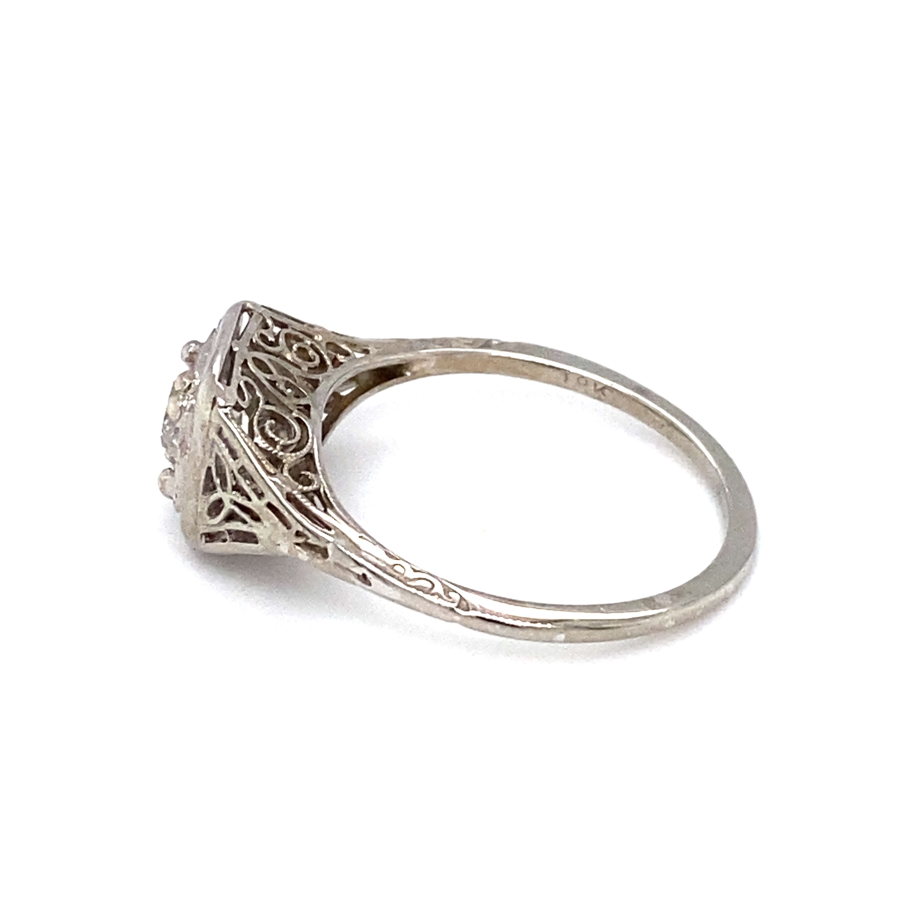 Art deco filigree on sale ring