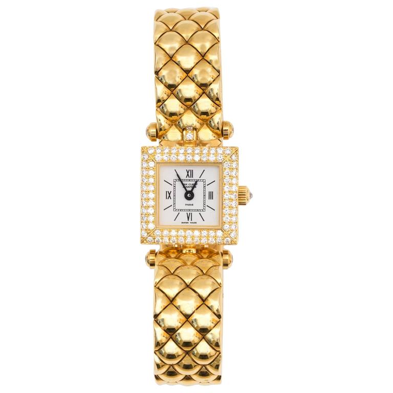 Van Cleef & Arpels 'Alhambra' Diamond Watch in 18K R #515314 – Beladora