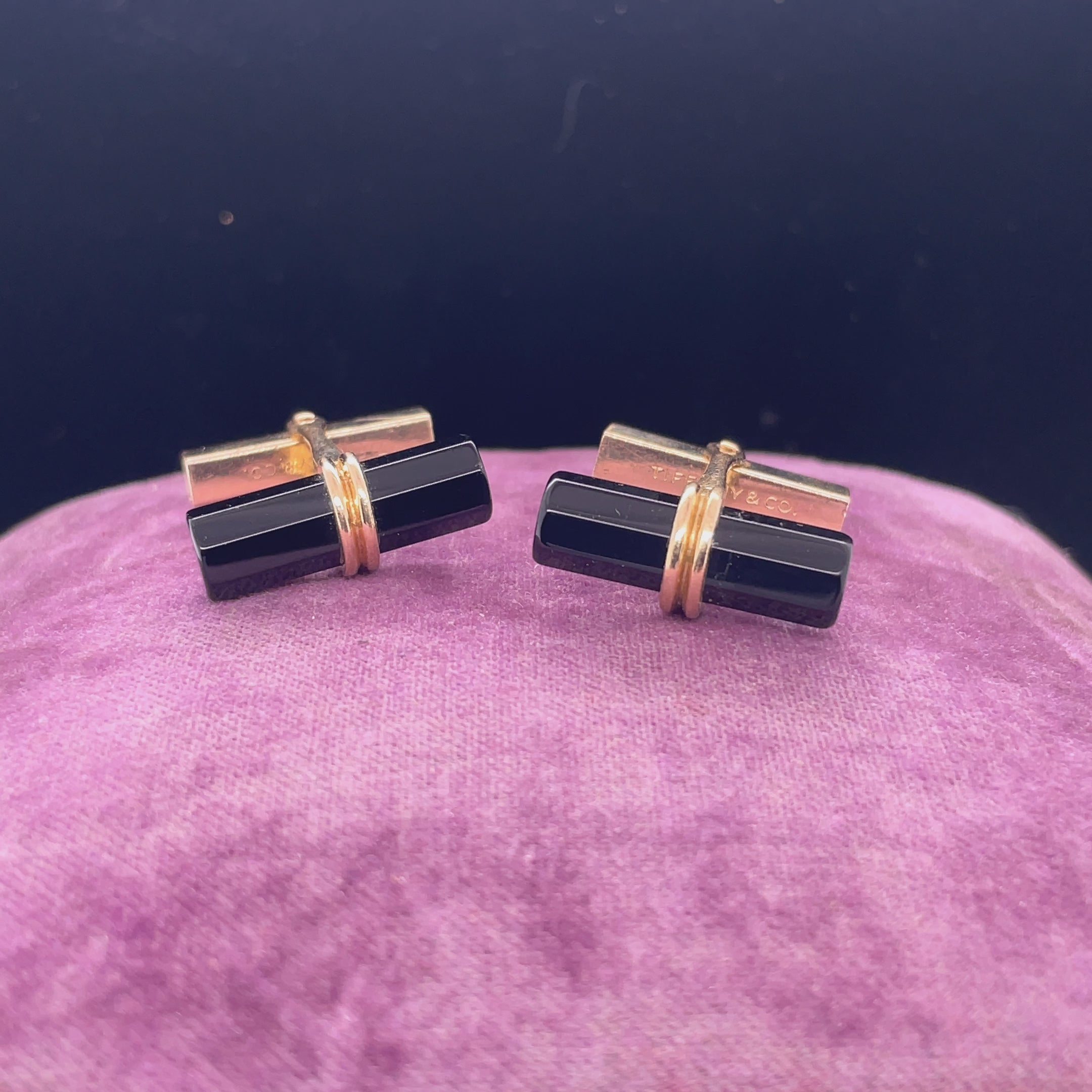 14K Yellow Gold Tiffany & Co Onyx Cufflinks – The Verma Group