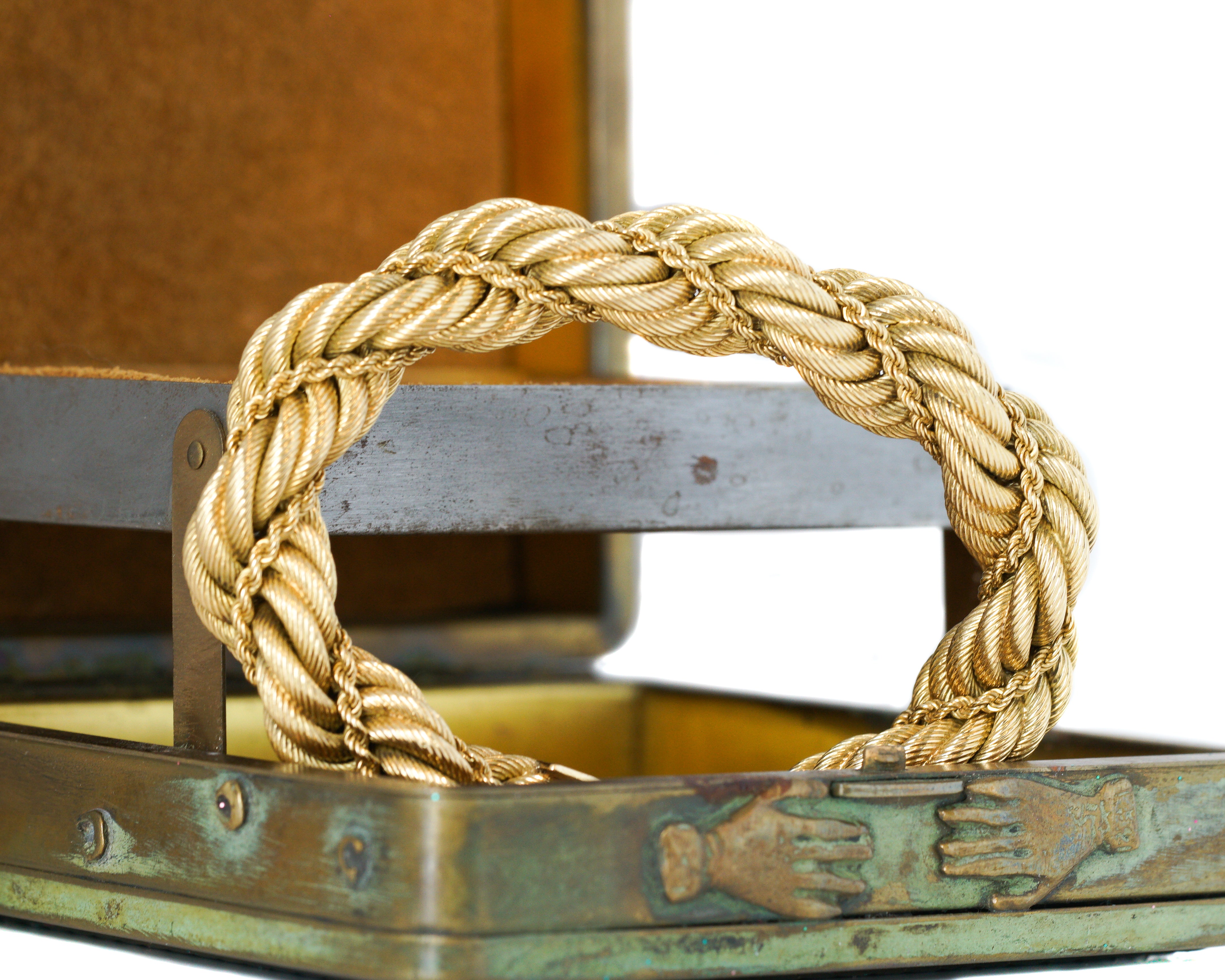 Tiffany & Co. Estate Gold Fancy Rope Bracelet