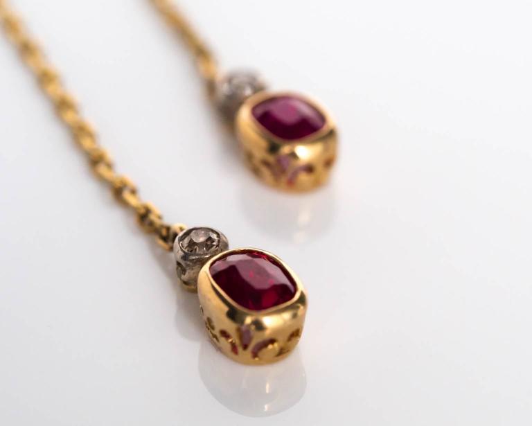 Ruby Necklace and Diamonds in Yellow Gold | KLENOTA