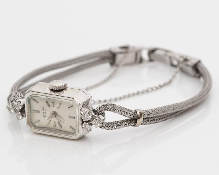 1950s Universal 14K White Gold & Diamond Watch - The Verma Group